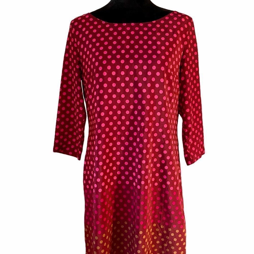 Old Navy Perfect Polka Dot 3/4 Sleeve Lined Shift Dress